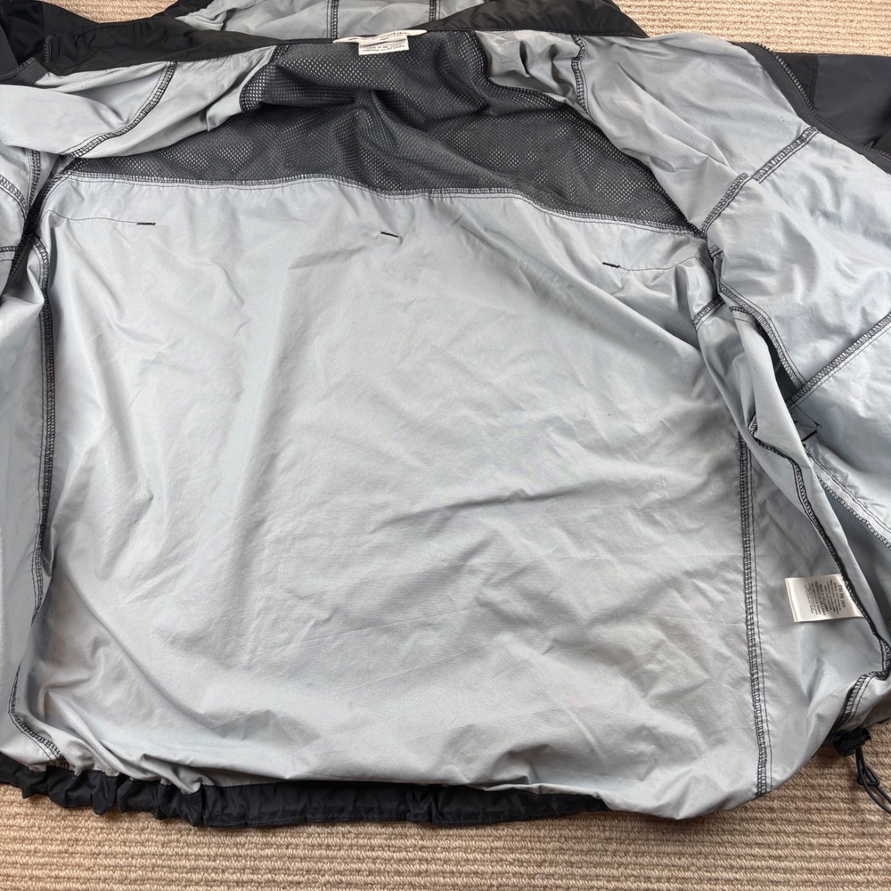 Columbia Windbreaker Mens XXL Rain Jacket Black Gray Packable Gorpcore Hiking - Picture 6 of 15